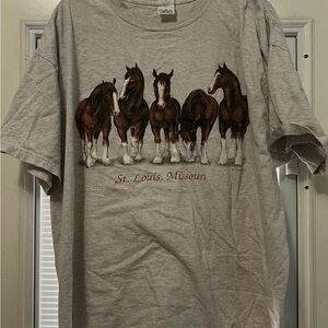 Vintage Delta Draft Horses T Shirt XXL St Louis Missouri Prints of Tails